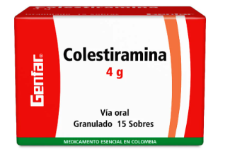 COLESTIRAMINA 4 GR X 15 SOBRES  - GENFAR