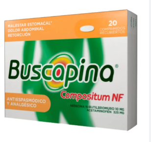 BUSCAPINA COMP NF HIOSCINA N BUTILBROMURO 10MGACETAM 325 MG