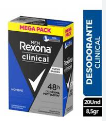 DTE REXONA CLINICAL CLEAN HOMBRE SACHETS X 18-20