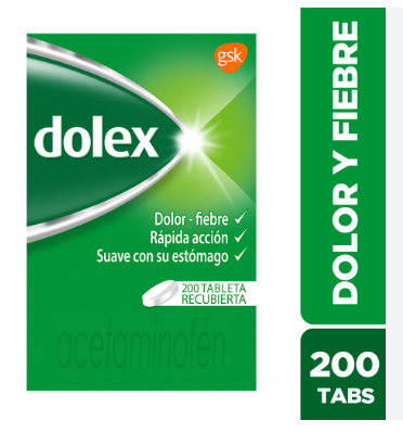 DOLEX 500 MG X 100 TABS  - GLAXO - OTC