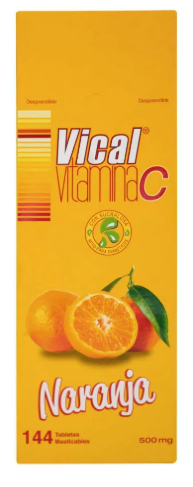 VICAL ( VITAMINA C ) NARANJA 500 MG X 144 TABS  MAST  - ECAR