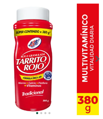 TARRITO ROJO KOLA GRANULADA JGB TRADICIONAL  FRASCO X 380 G