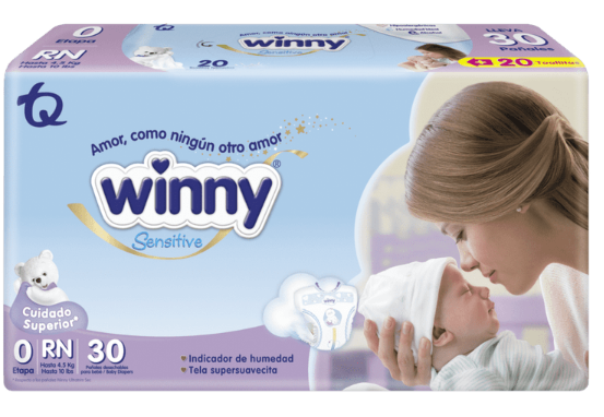 PAÑAL WINNY GOLD ET 0 X 30 UNDS+T HUMEDAS X 20 UND
