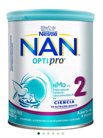LECHE NAN PRO 2 FORMULA INFANTIL X 400 GR POTE   - NESTLE (24)