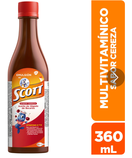 EMULSION SCOTT X 360 ML CEREZA  - GLAXO - OTC