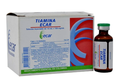 TIAMINA 1 GR - 10 ML X 12 AMP  - ECAR (72)