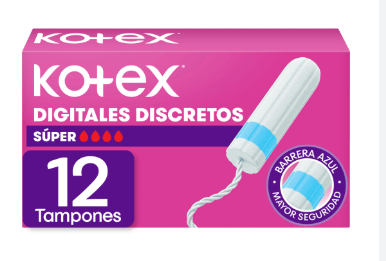TAMPONES KOTEX DIGITAL SUPER X 12 UND