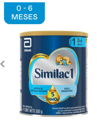 LECHE SIMILAC ETAPA 1/0A6 MESES 350G
