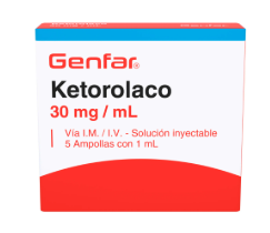 KETOROLACO 30 MG X 5 AMP  - GENFAR