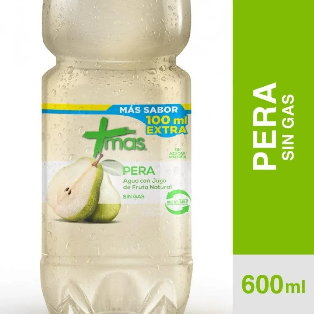 AGUA SABORIZADA +MAS PERA 600ml
