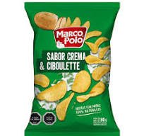 Papas marco polo crema ciboulette 180G