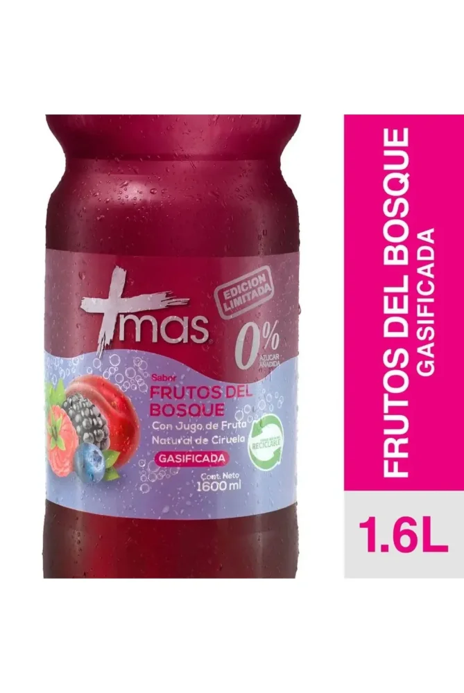 AGUA SABORIZADA +MAS FRUTOS DEL BOSQUE 1.6L