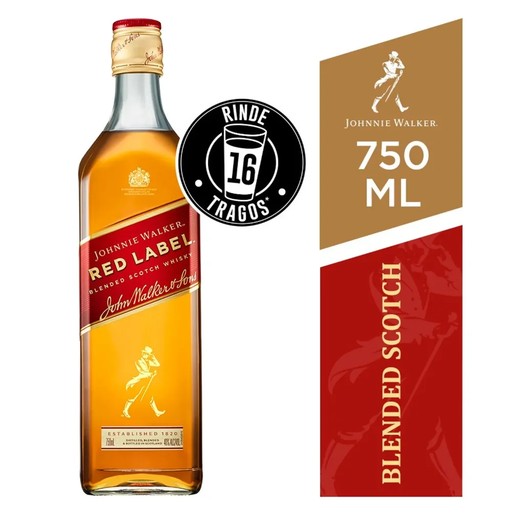 JHONNIE WALKER RED LABEL 750CL