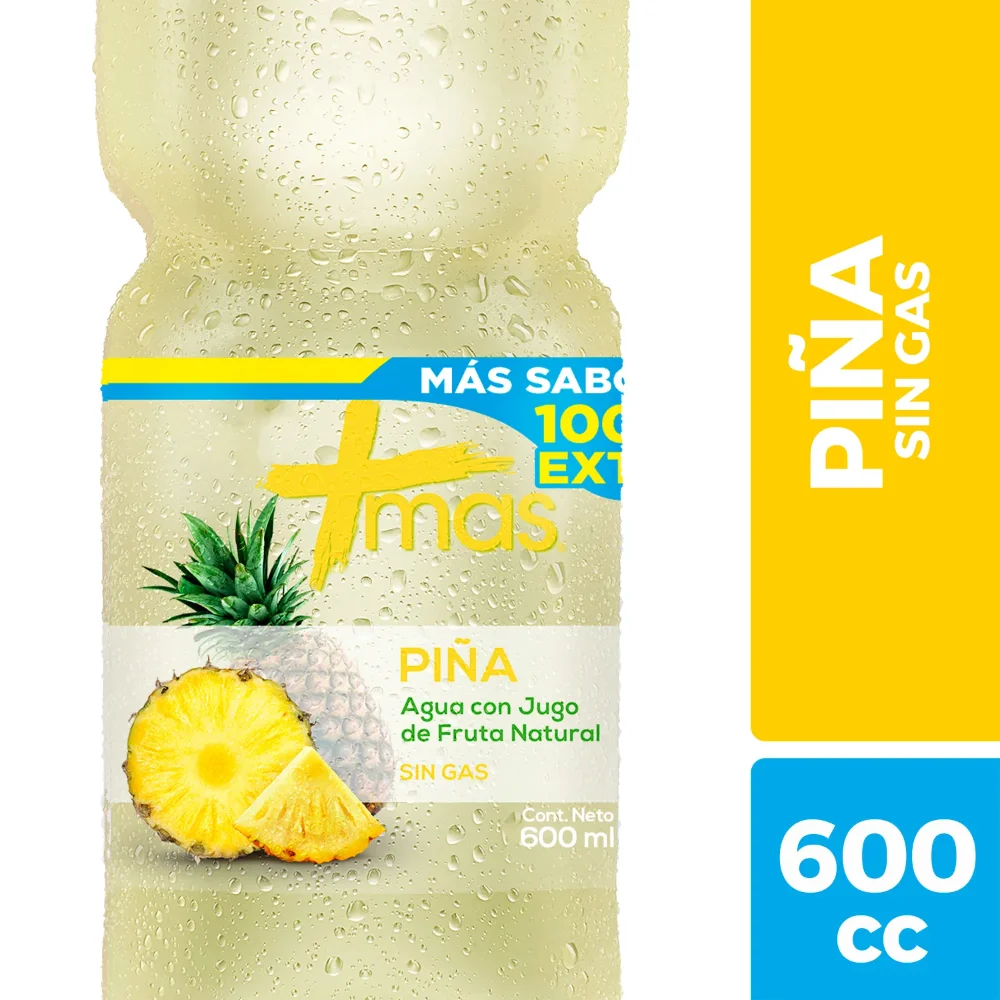 AGUA SABORIZADA +MAS PIÑA 600ml