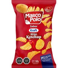 Papas marco polo sabor kepchup 180G.
