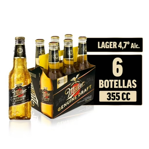 PACK MILLER BOTELLIN 355ccx6