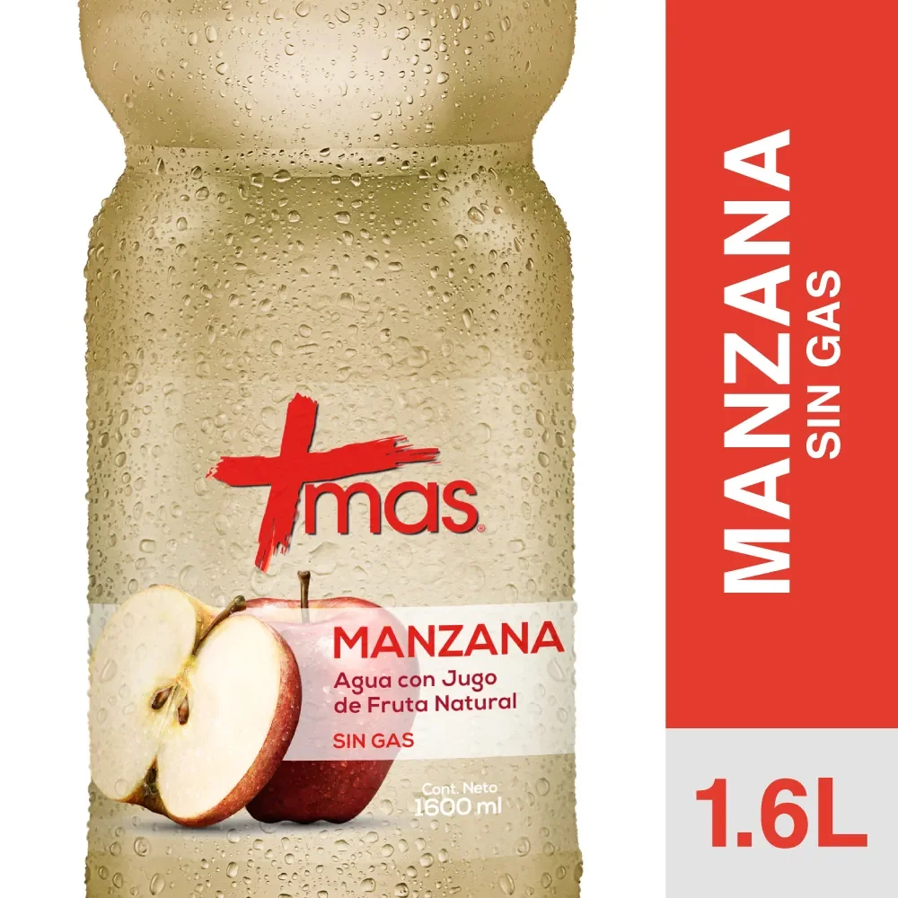 AGUA SABORIZADA +MAS MANZANA 1.5L