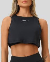Regata Cropped Cava Preto Tamanho: P
