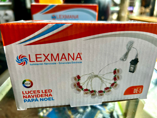 extensión navideña papa noel  luz calidad