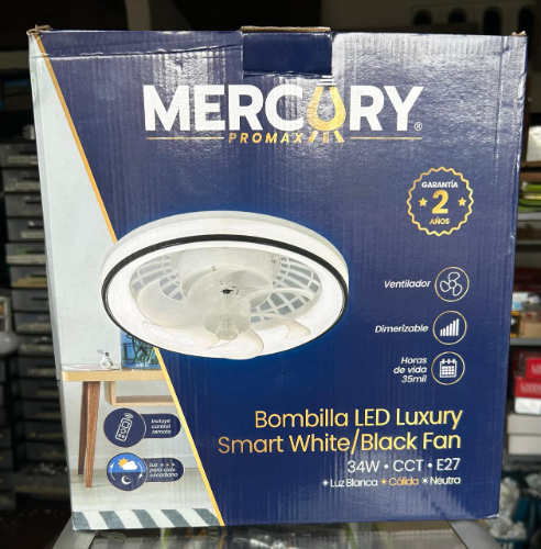 bombillo led luxury + ventilador mercury