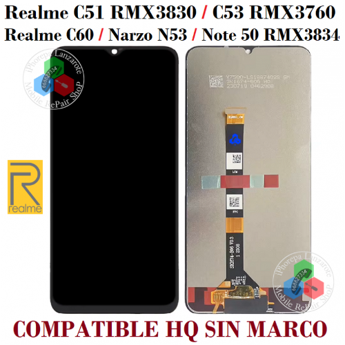 Display Oppo Realme C51 / C53  / C60 / Narzo N53 / Note 50