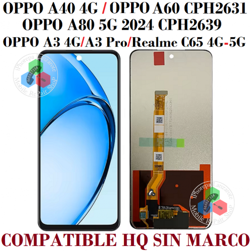 Display Oppo Realme A3  A5 pro  A20 A40 A60 A80 C65