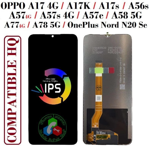 Display Oppo Realme A17 A17k A18 4G  A38 4G  A77s  A57 2022 4G-5G  A77 2022 4G-5G A78 5G A58  5G