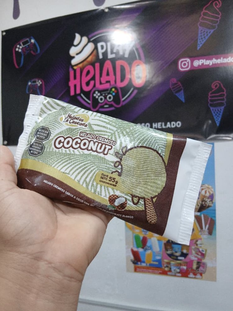 paleta coconut helado la cascada