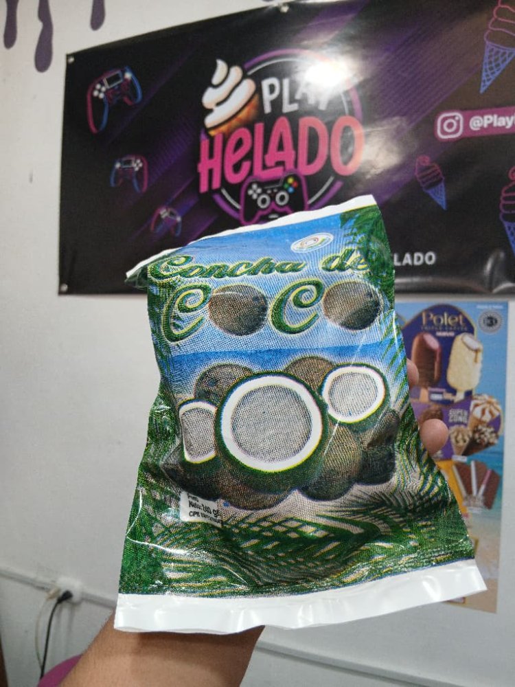 concha de coco Helados la cascada